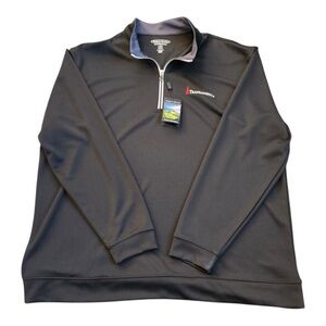 Pebble Beach Black Quarter-Zip Lightweight Golf Jacket XXL NWT Transamerica Logo